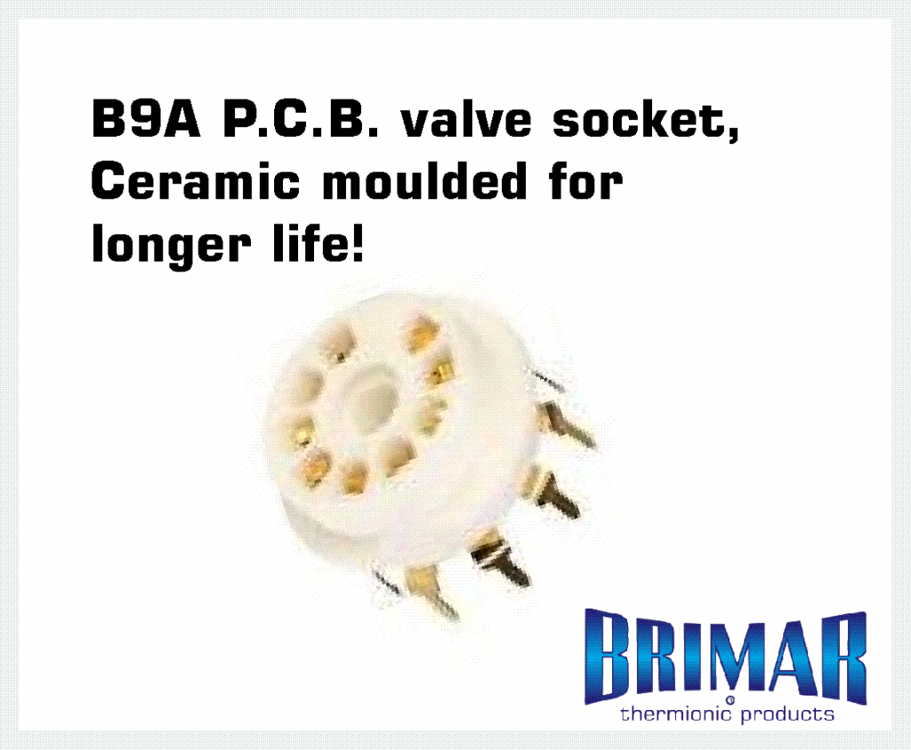 B9A - Ceramic 9 Pin Valve Socket (PCB)