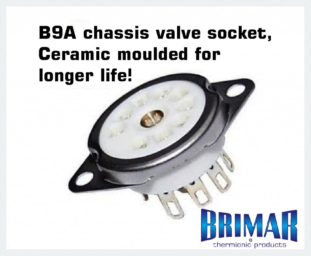 B9A - Ceramic 9 Pin Valve Socket