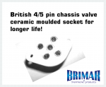 British 4/5 Pin - Ceramic Valve Socket